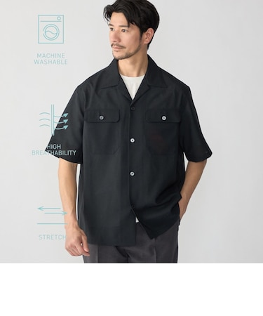 SHIPS:〈撥水/防しわ/洗濯機可能〉DOT AIR(R)ショートスリーブシャツ(セットアップ対応