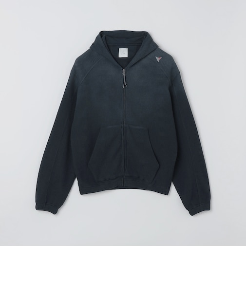 ROA: SUN FADED ORGANIC WAFFLE ZIP UP HOODIE