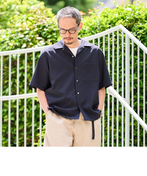 SHIPS: 〈MADE IN JAPAN〉Reflax(R) 5スリーブ オープンカラー シャツ