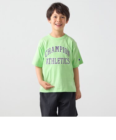 Champion:〈洗濯機可能〉アスレチック プリント Tシャツ<KIDS>