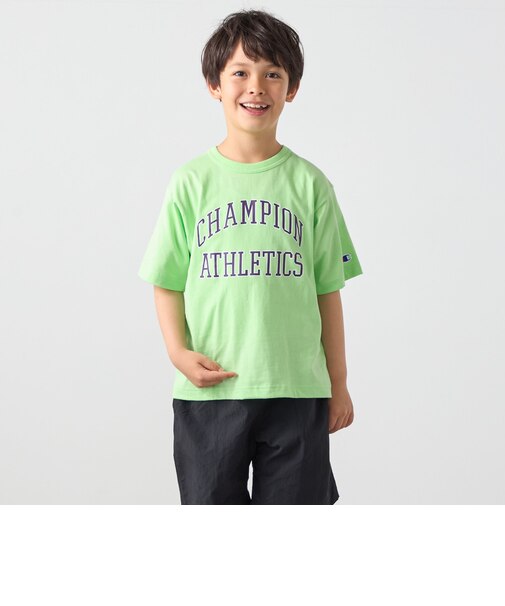 Champion:〈洗濯機可能〉アスレチック プリント Tシャツ<KIDS>