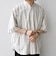 SHIPS any:〈洗濯機可能〉コットン/リネン ストライプ バンド スキッパー ハーフスリーブ シャツ 26SS◇
