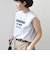 メルティ コットン プリント ロゴ フレンチスリーブ TEE