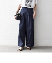 〈洗濯機可能〉コットン 2タック コクーン ワイド パンツ
