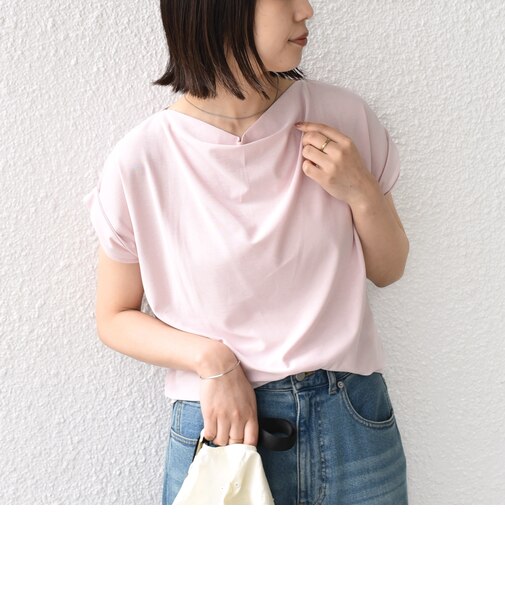 SHIPS Colors:〈接触冷感・手洗い可能〉クールタッチ ドレープ TEE◇