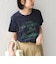 SHIPS Colors:〈洗濯機可能〉フロッキー コンビ プリント TEE◇