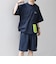 【WEB限定】SHIPS any:〈吸水速乾/UVカット〉ドライタッチ ヘンリーネック Tシャツ＋イージーショーツ＋パッカブルバッグ 3点セット◇