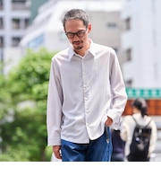 SHIPS: 3Dドット ロングスリーブ レギュラーカラー シャツ