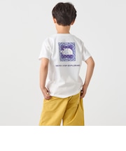 THE NORTH FACE: スクエア バンダナ バックプリント ロゴ Tシャツ 26SS<KIDS>