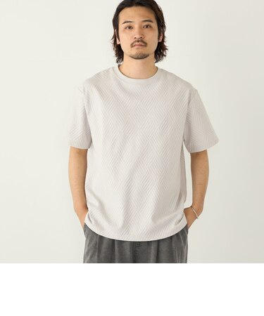 SHIPS Colors:リンクス ジャカード Tシャツ◇