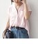 SHIPS Colors:〈手洗い可能〉ワッシャーVネック フレンチスリーブシャツ◇
