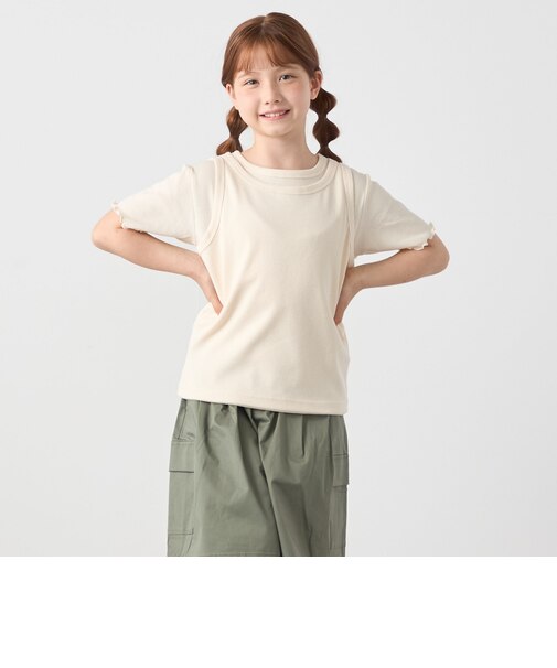 SHIPS any: リブTシャツ&タンクトップ レイヤードセット<KIDS>