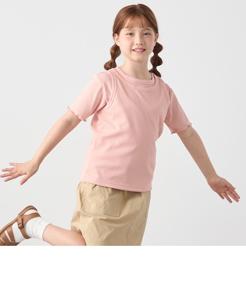 SHIPS any: リブTシャツ&タンクトップ レイヤードセット<KIDS>