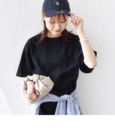 〈接触冷感/UVカット〉ガゼット デザイン ワイド スリーブ TEE