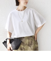 〈接触冷感/UVカット〉ガゼット デザイン ワイド スリーブ TEE