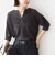 【WEB限定】〈手洗い可能〉ペーパー ヘンリーネック アイレット ニット