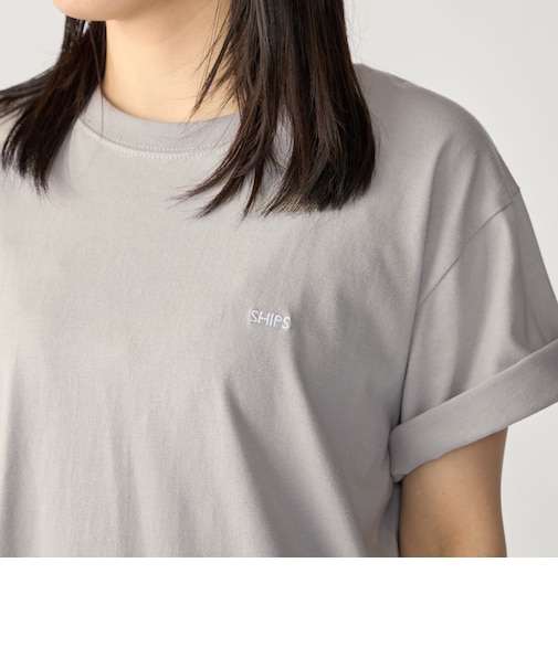【WEB限定】SHIPS: マイクロ SHIPSロゴ Tシャツ