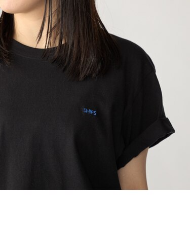 【WEB限定】SHIPS: マイクロ SHIPSロゴ Tシャツ