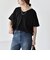 quaranciel:〈接触冷感/汗染み防止加工/洗濯機可能〉Vネック タック ハーフスリーブ TEE