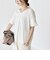 quaranciel:〈接触冷感/汗染み防止加工/洗濯機可能〉Vネック タック ハーフスリーブ TEE