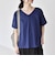 quaranciel:〈接触冷感/汗染み防止加工/洗濯機可能〉Vネック タック ハーフスリーブ TEE