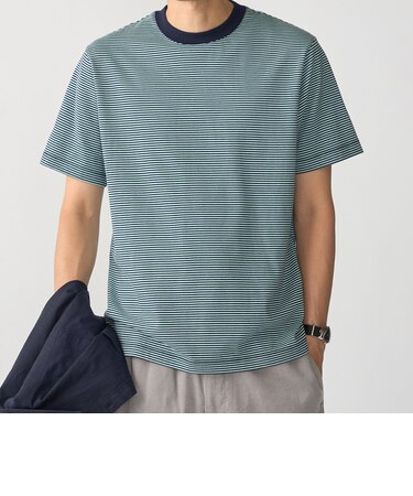 SHIPS:〈消臭〉Deo-Papi(R) ボーダー ショートスリーブ Tシャツ