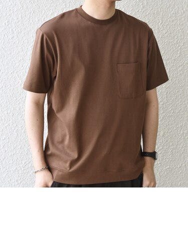 SHIPS any:〈接触冷感/UVカット〉ソフト スムース リラックス ポケット Tシャツ◇