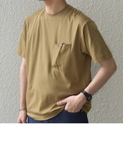 SHIPS any:〈接触冷感/UVカット〉ソフト スムース リラックス ポケット Tシャツ◇