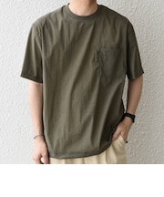 SHIPS any:〈接触冷感/UVカット〉VEILICE リラックス クルーネック ポケット Tシャツ(セットアップ対応)◇
