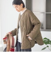 〈撥水加工/手洗い可能〉HEAT 中綿 キルティング ジップ ブルゾン