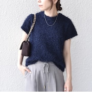 SHIPS Colors:〈手洗い可能〉フェザー クルーネック 2WAY ニット◇
