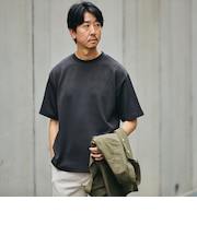 SHIPS: ハウンドトゥース 膨れ ジャカード ショートスリーブ Tシャツ