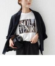 【SHIPS別注】81BRANCA: 5分袖 ロゴ・フォト TEE