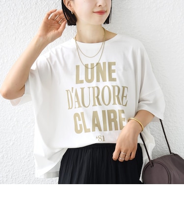 【SHIPS別注】81BRANCA: 5分袖 ロゴ・フォト TEE