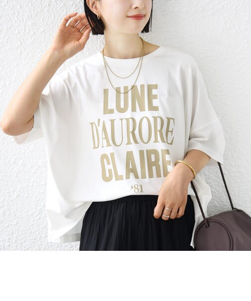 【SHIPS別注】81BRANCA: 5分袖 ロゴ・フォト TEE