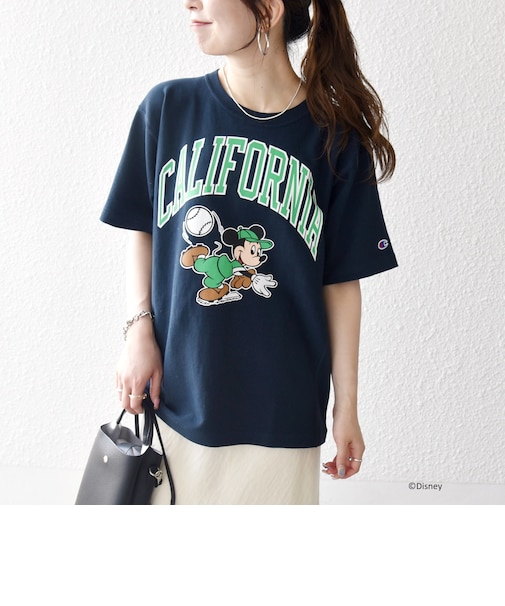 Champion:〈洗濯機可能〉ディズニー / グラフィック ロゴ ショート スリーブ TEE