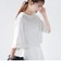 フラワー モチーフ カットワーク レース ショート スリーブ TEE