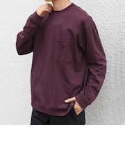 〈接触冷感/UVカット〉ソフト スムース リラックス ポケット Tシャツ◇
