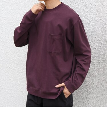 〈接触冷感/UVカット〉ソフト スムース リラックス ポケット Tシャツ◇