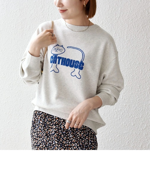 【SHIPS any別注】THE KNiTS:〈洗濯機可能〉ロゴ プリント スウェット 26AW