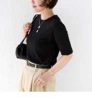 コットン キュプラ シアー コンビ TEE