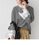 【WEB限定】〈手洗い可能〉ボーダー ポンチ レースカフス トップス◇