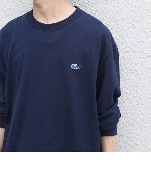 【SHIPS any別注】LACOSTE: ワンポイント ピケ クルーネック Tシャツ 26AW (ロンT)◇