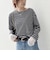 【WEB限定】〈手洗い可能〉レース 切替スリーブ ボーダー カットソー◇