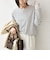 【WEB限定】〈手洗い可能〉レース 切替スリーブ ボーダー カットソー◇