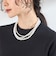 【WEB限定】パールモチーフ 3連 ショート ネックレス◇