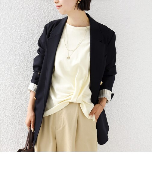【WEB限定】〈手洗い可能〉裾 ツイスト デザイン ポンチ ロング スリーブ プルオーバー