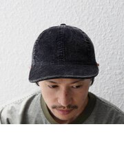 〈手洗い可能〉フェード コーデュロイ ワンポイント ピスネーム キャップ◇