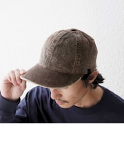 〈手洗い可能〉フェード コーデュロイ ワンポイント ピスネーム キャップ◇