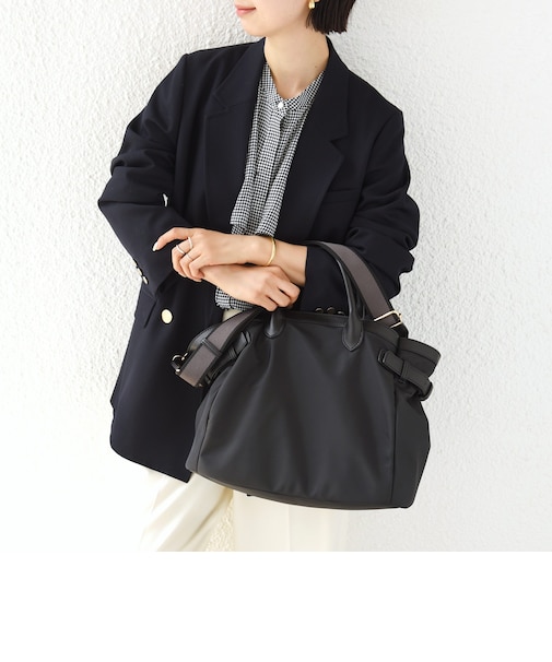 【WEB限定】ライン テープ 素材 コンビ トート バッグ
